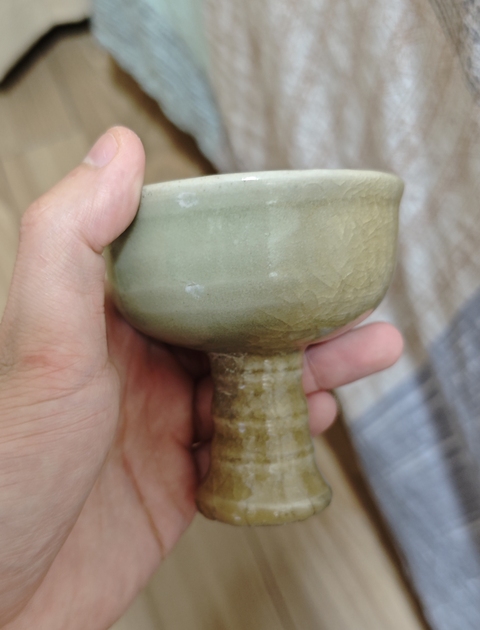 古玩陶瓷龍泉窯高足杯真品鑒賞圖