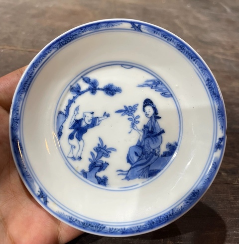 古玩陶瓷青花人物故事盤拍賣，當前價格2600元