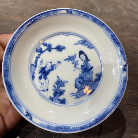 古玩陶瓷青花人物故事盤拍賣，當前價格2600元