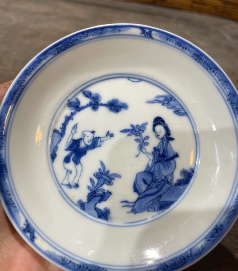 古玩陶瓷青花人物故事盤拍賣，當前價格2600元