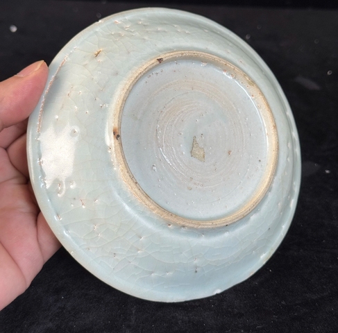 古玩陶瓷麒麟望月青花盤真品鑒賞圖
