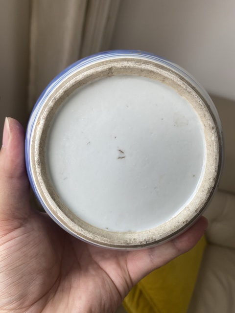 古玩陶瓷青花人物故事罐真品鑒賞圖