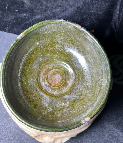 古玩陶瓷綠釉碗真品鑒賞圖