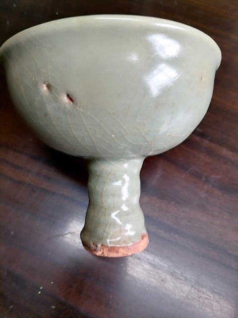 古玩陶瓷龍泉窯高足杯真品鑒賞圖