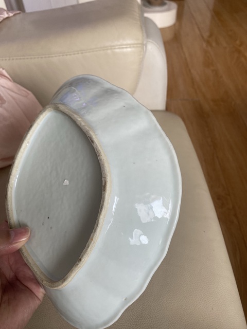 古玩陶瓷青花山水盤真品鑒賞圖