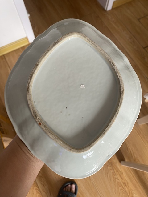 古玩陶瓷青花山水盤真品鑒賞圖