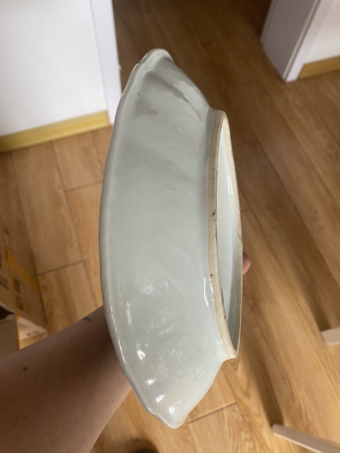 古玩陶瓷青花山水盤真品鑒賞圖
