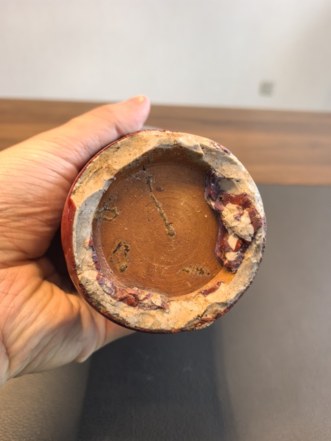 古玩陶瓷鈞紅窯變釉洗口瓶真品鑒賞圖
