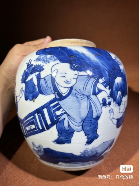 古玩陶瓷青花罐真品鑒賞圖