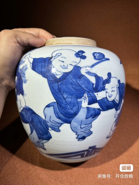 古玩陶瓷青花罐真品鑒賞圖