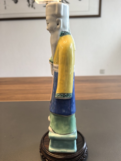 古玩陶瓷粉彩人物造像真品鑒賞圖