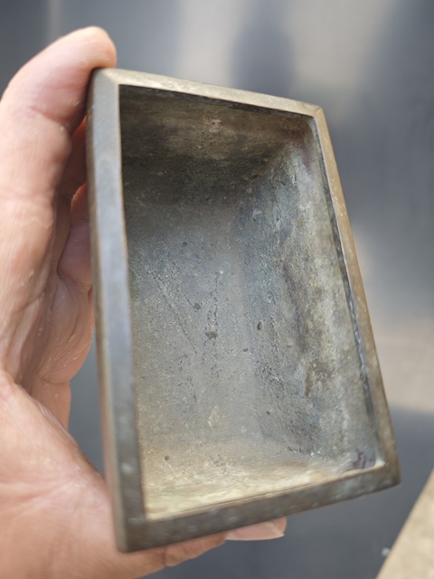 古玩銅器銅爐 方馬槽爐真品鑒賞圖