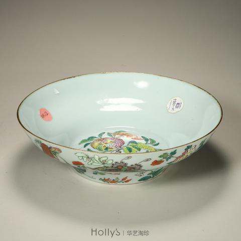 古玩陶瓷粉彩碗（磨款）真品鑒賞圖
