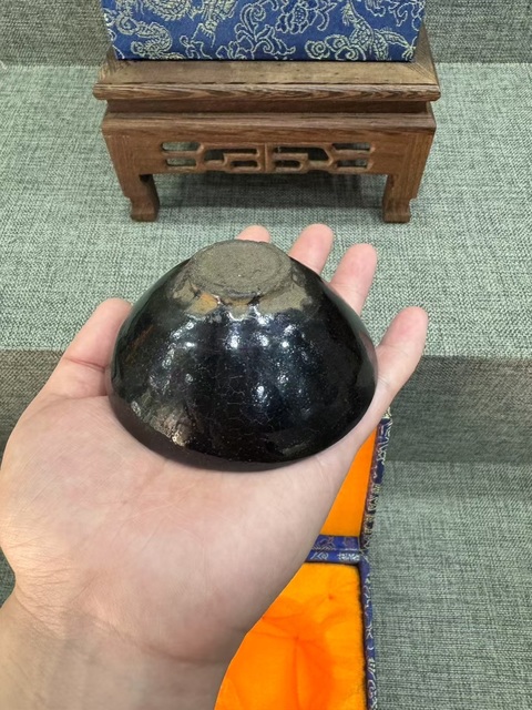 古玩陶瓷宋建窯黑釉盞真品鑒賞圖