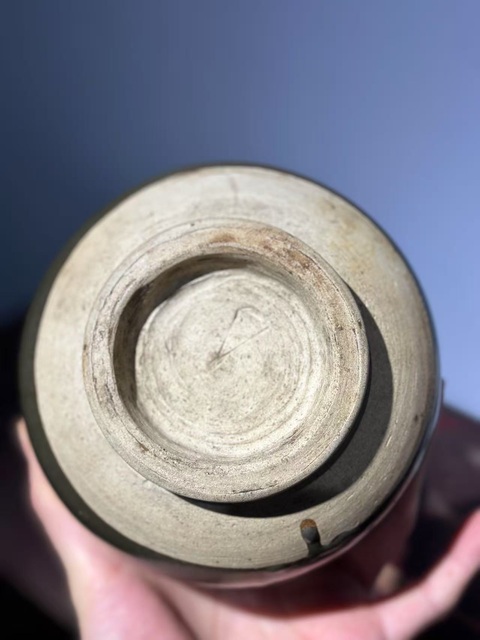 古玩陶瓷宋金黑釉剃刻玉壺春真品鑒賞圖