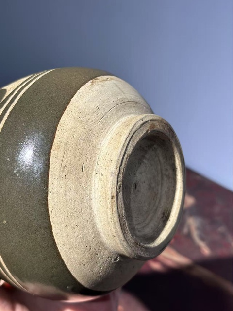 古玩陶瓷宋金黑釉剃刻玉壺春真品鑒賞圖