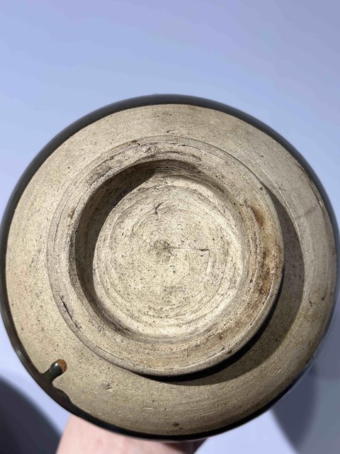 古玩陶瓷宋金黑釉剃刻玉壺春真品鑒賞圖
