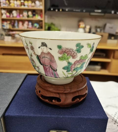 古玩陶瓷十二花神粉彩杯真品鑒賞圖