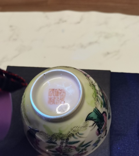 古玩陶瓷十二花神粉彩杯真品鑒賞圖