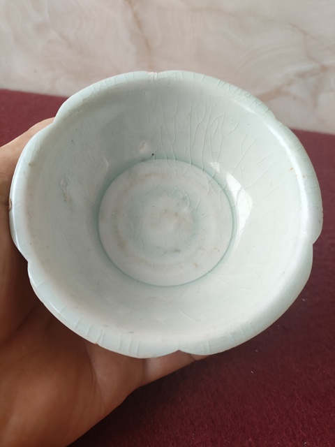 古玩陶瓷青白釉葵口碗真品鑒賞圖