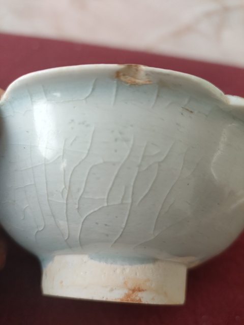 古玩陶瓷青白釉葵口碗真品鑒賞圖