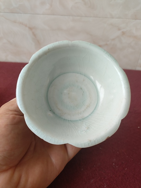 古玩陶瓷青白釉葵口碗真品鑒賞圖