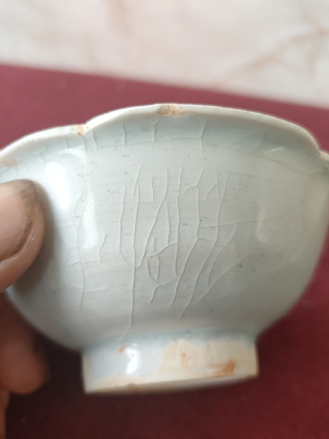 古玩陶瓷青白釉葵口碗真品鑒賞圖