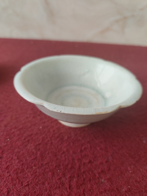 古玩陶瓷青白釉葵口碗真品鑒賞圖