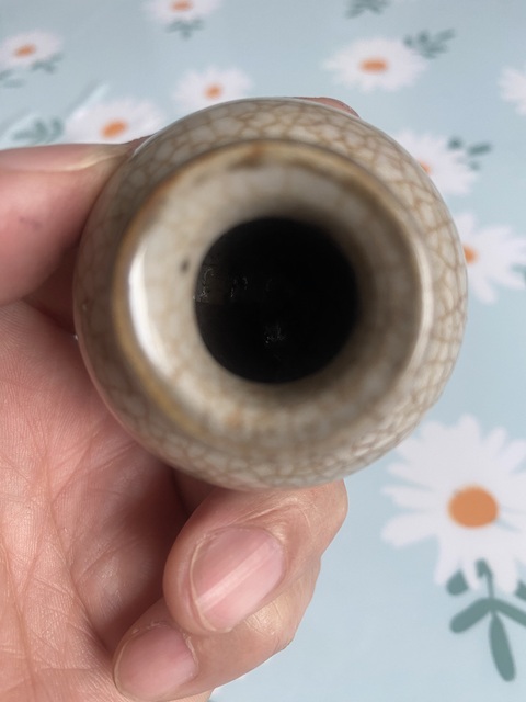 古玩陶瓷乾隆哥釉石榴尊真品鑒賞圖
