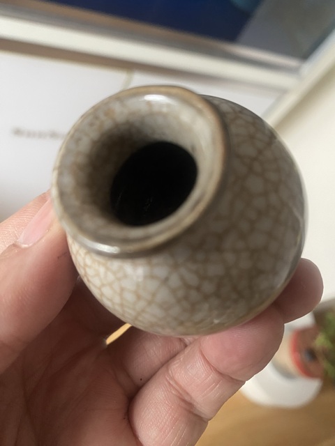 古玩陶瓷乾隆哥釉石榴尊真品鑒賞圖