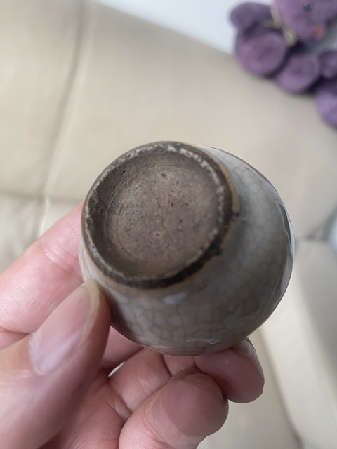 古玩陶瓷乾隆哥釉石榴尊真品鑒賞圖