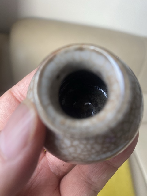 古玩陶瓷乾隆哥釉石榴尊真品鑒賞圖