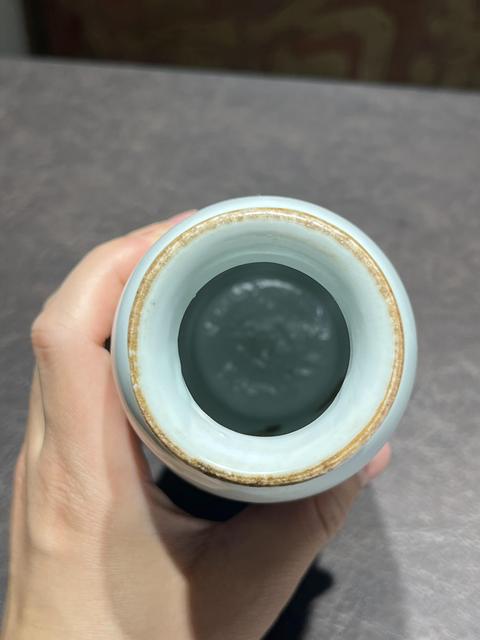 古玩陶瓷花鳥紋青花一筒瓶真品鑒賞圖