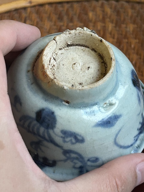 古玩陶瓷明早期松竹梅青花壓手杯拍賣,當前價格1500元