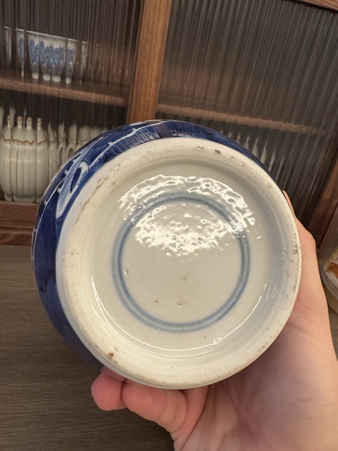 古玩陶瓷青花冰梅紋罐真品鑒賞圖