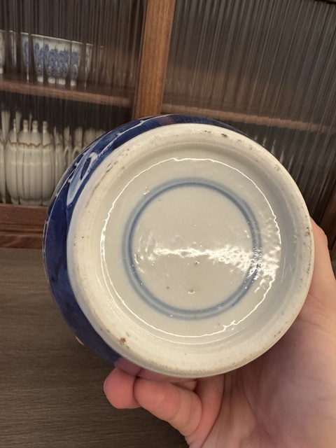 古玩陶瓷青花冰梅紋罐真品鑒賞圖