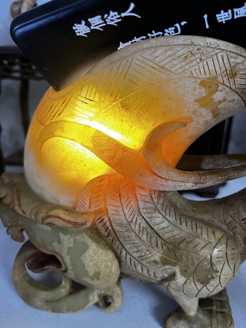 古玩玉器做舊仿古“龍鳳杯”真品鑒賞圖
