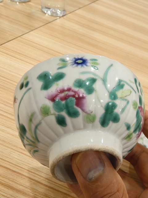 古玩陶瓷粉彩蓋碗真品鑒賞圖