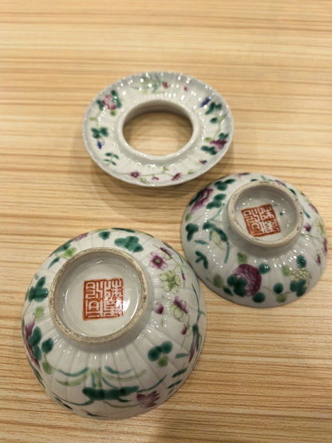古玩陶瓷粉彩蓋碗真品鑒賞圖
