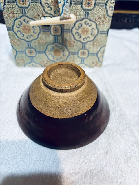 古玩陶瓷磁州窯油滴釉茶碗真品鑒賞圖