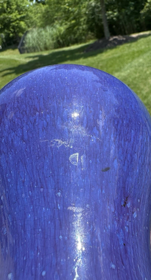 古玩陶瓷窯變藍釉梅瓶真品鑒賞圖