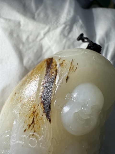 古玩玉器和田玉彌勒佛題材把件真品鑒賞圖
