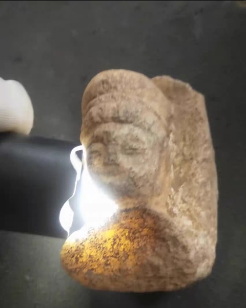 古玩雜項佛首真品鑒賞圖