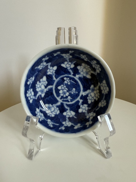 古玩陶瓷清光緒青花冰梅紋盤真品鑒賞圖