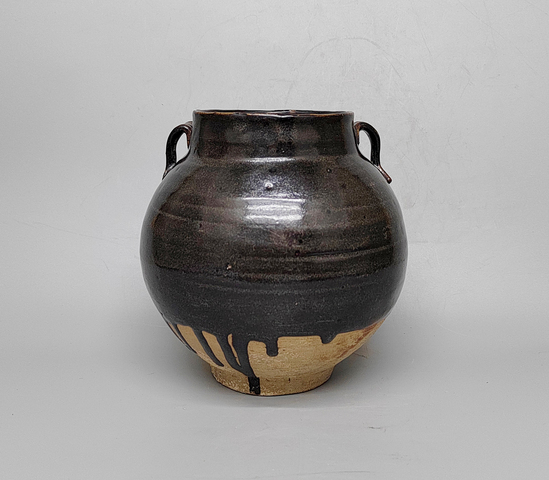 古玩陶瓷黑釉雙系罐真品鑒賞圖