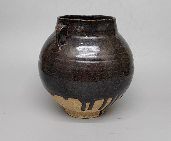古玩陶瓷黑釉雙系罐真品鑒賞圖
