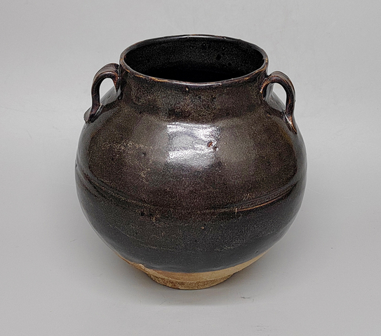 古玩陶瓷黑釉雙系罐真品鑒賞圖