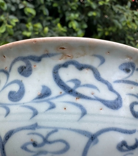 古玩陶瓷花卉紋青花小碗真品鑒賞圖