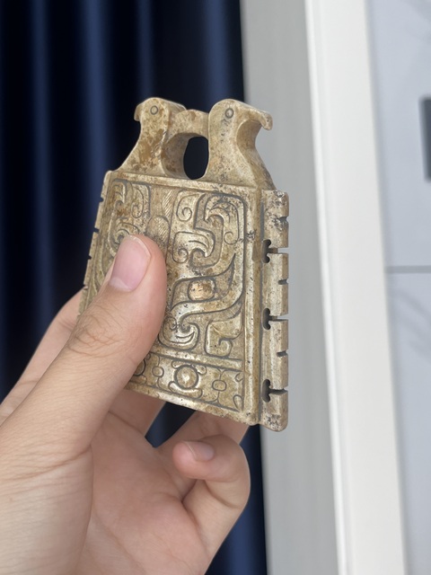 古玩玉器仿古玉鐘型件真品鑒賞圖