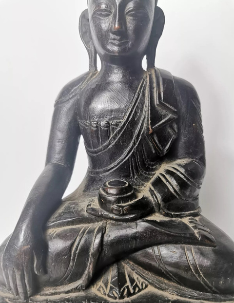古玩雜項(xiàng)木雕佛像真品鑒賞圖
